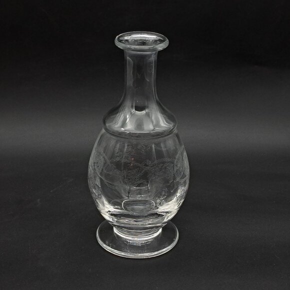 Etched Crystal Wine Carafe Mousseline - Picture 3 of 11